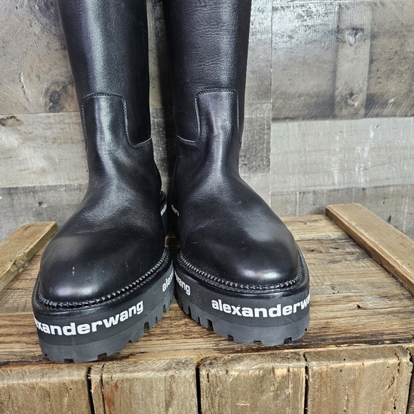 ALEXANDER WANG Sanford Leather Riding Boot - Picture 8 of 13